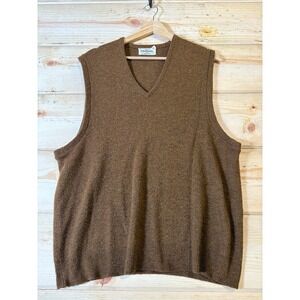 Vintage Robert Bruce Sweater Vest XL Brown Supreme‎ Orlon Acrylic USA Made